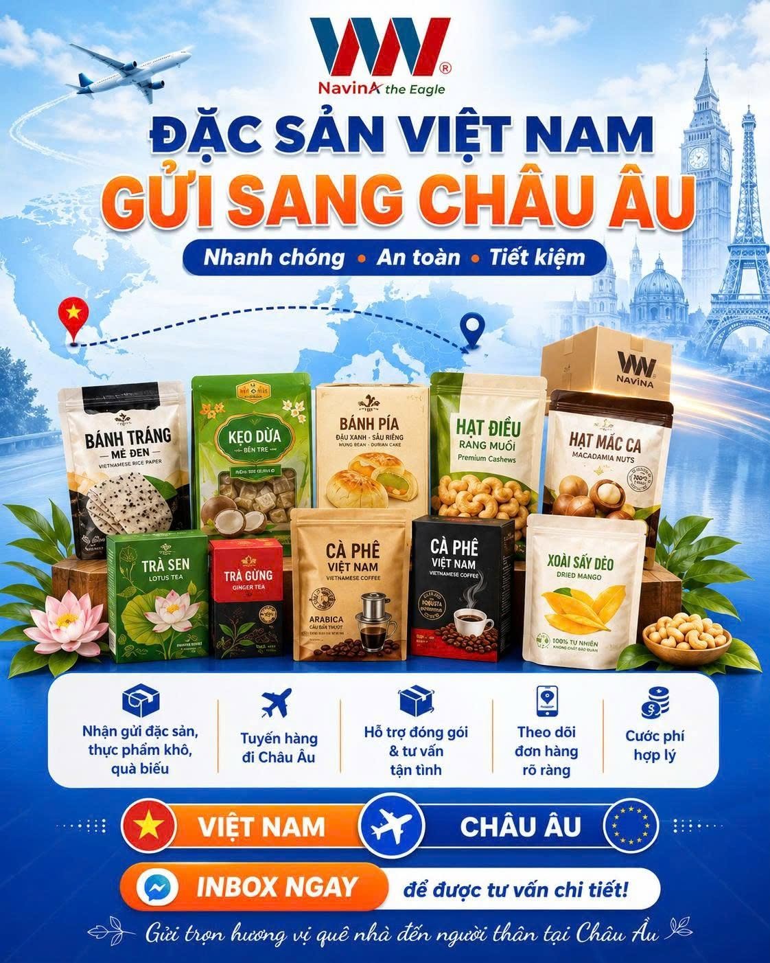 dịch vụ gửi hàng đi châu âu