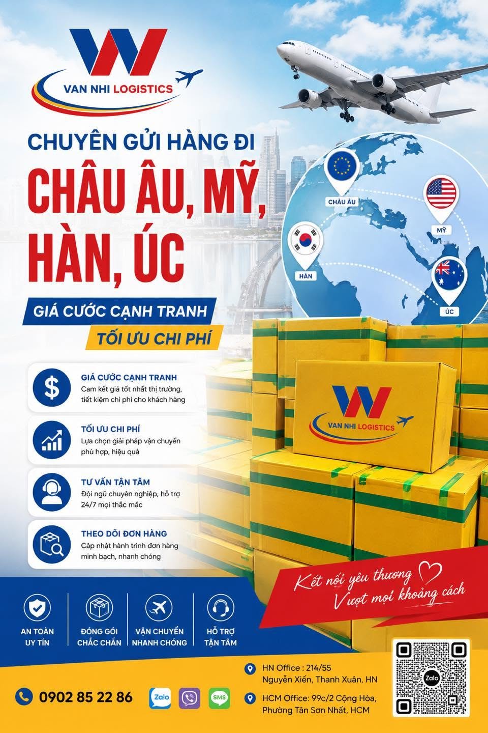 Dịch vụ gửi hàng đi Hàn Quốc hỏa tốc tại Van Nhi Express