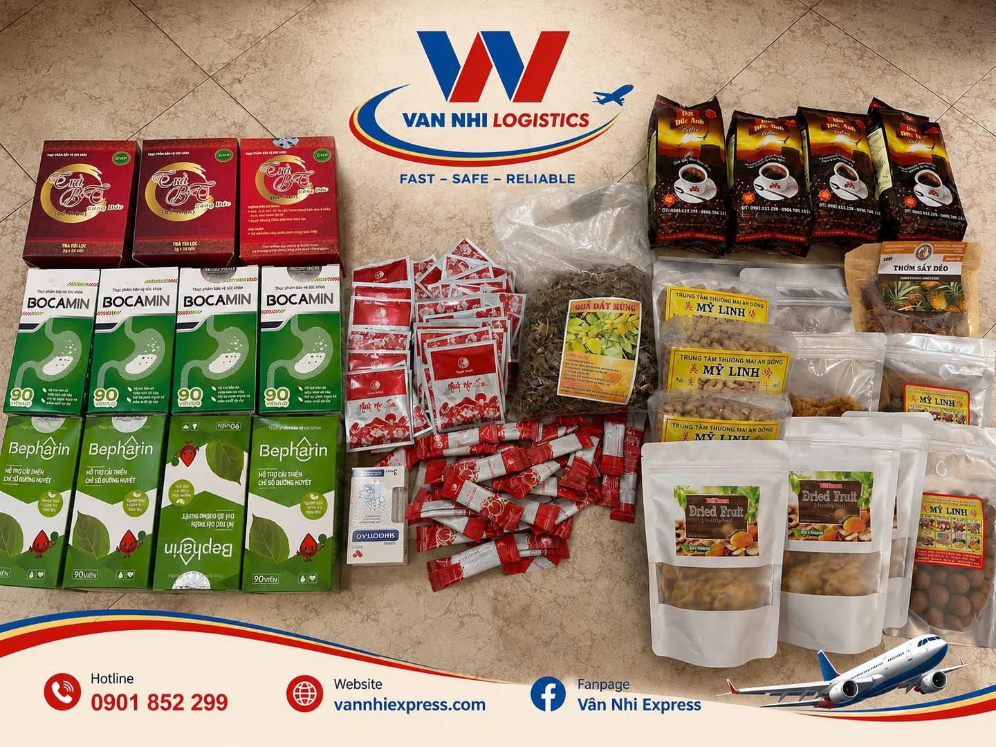 Những mặt hàng được phép vận chuyển