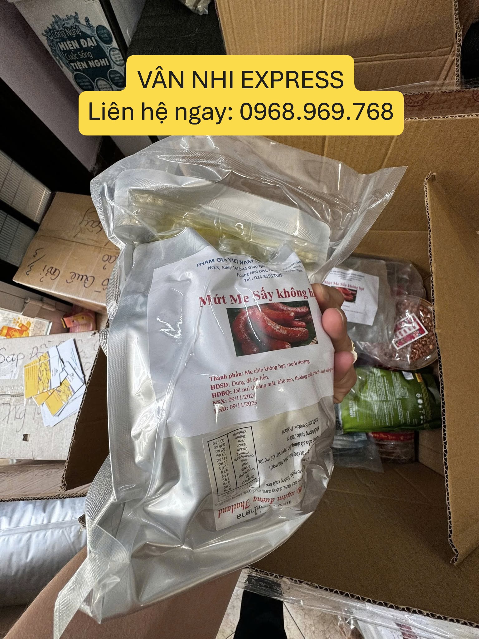 Quy trình đóng gói và hút chân không gửi hàng đi Hàn Quốc
